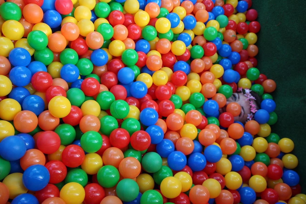 Colorful ball pit is indoor playground equipment Toronto.