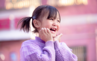 happy asian child at Toronto indoor playground